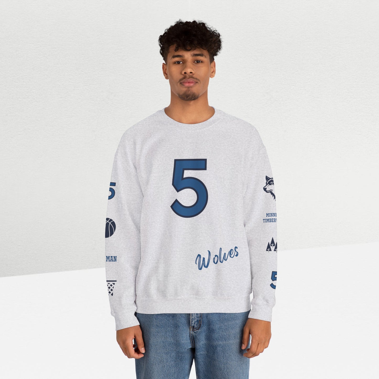 Wolves #5 - Anthony Edwards Graphic Sweatshirt