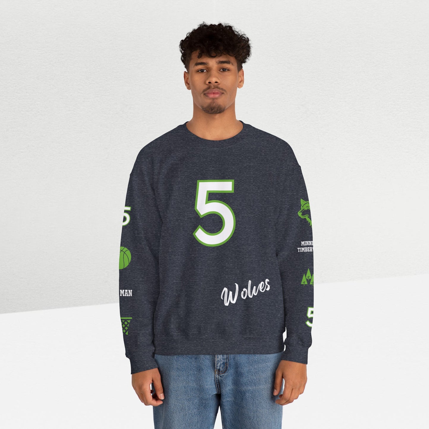 Wolves #5 - Anthony Edwards Graphic Sweatshirt