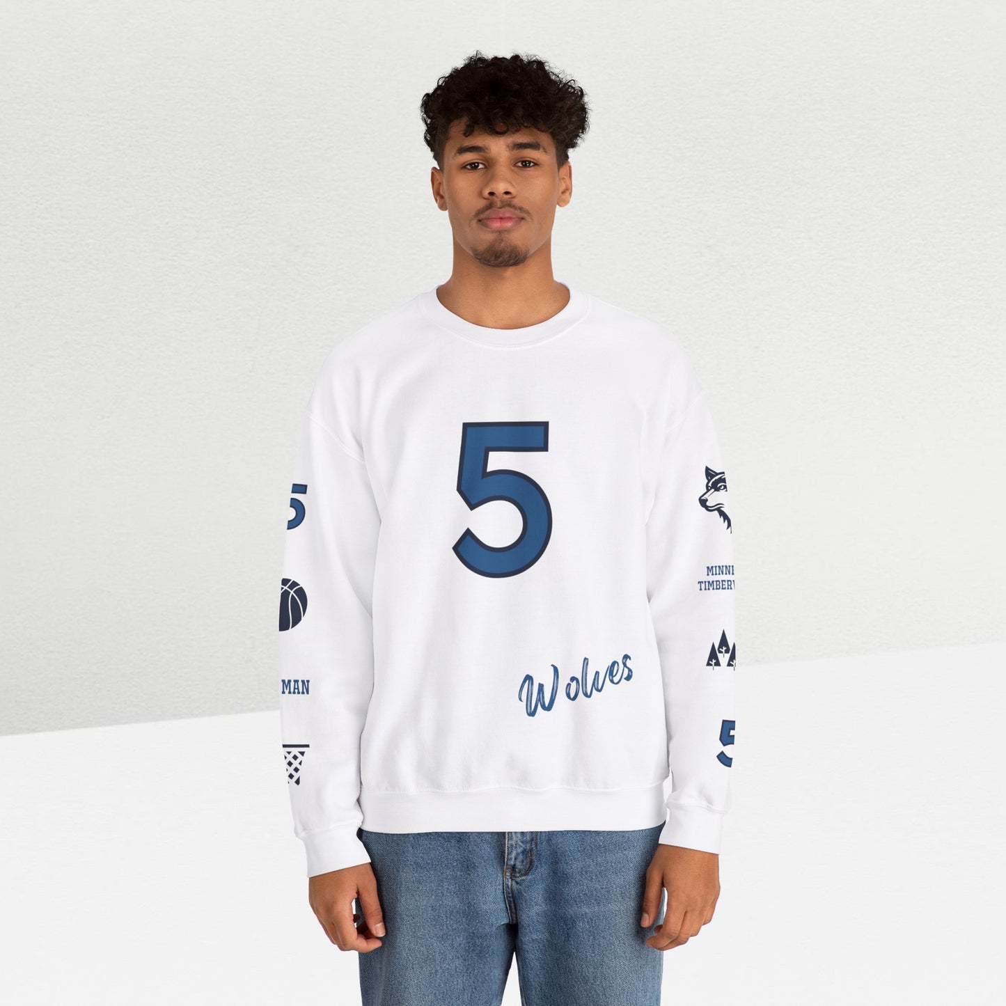 Wolves #5 - Anthony Edwards Graphic Sweatshirt